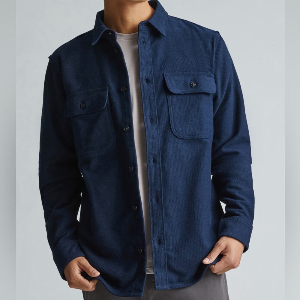 Everlane Men's Navy Heavyweight Twill Overshirt